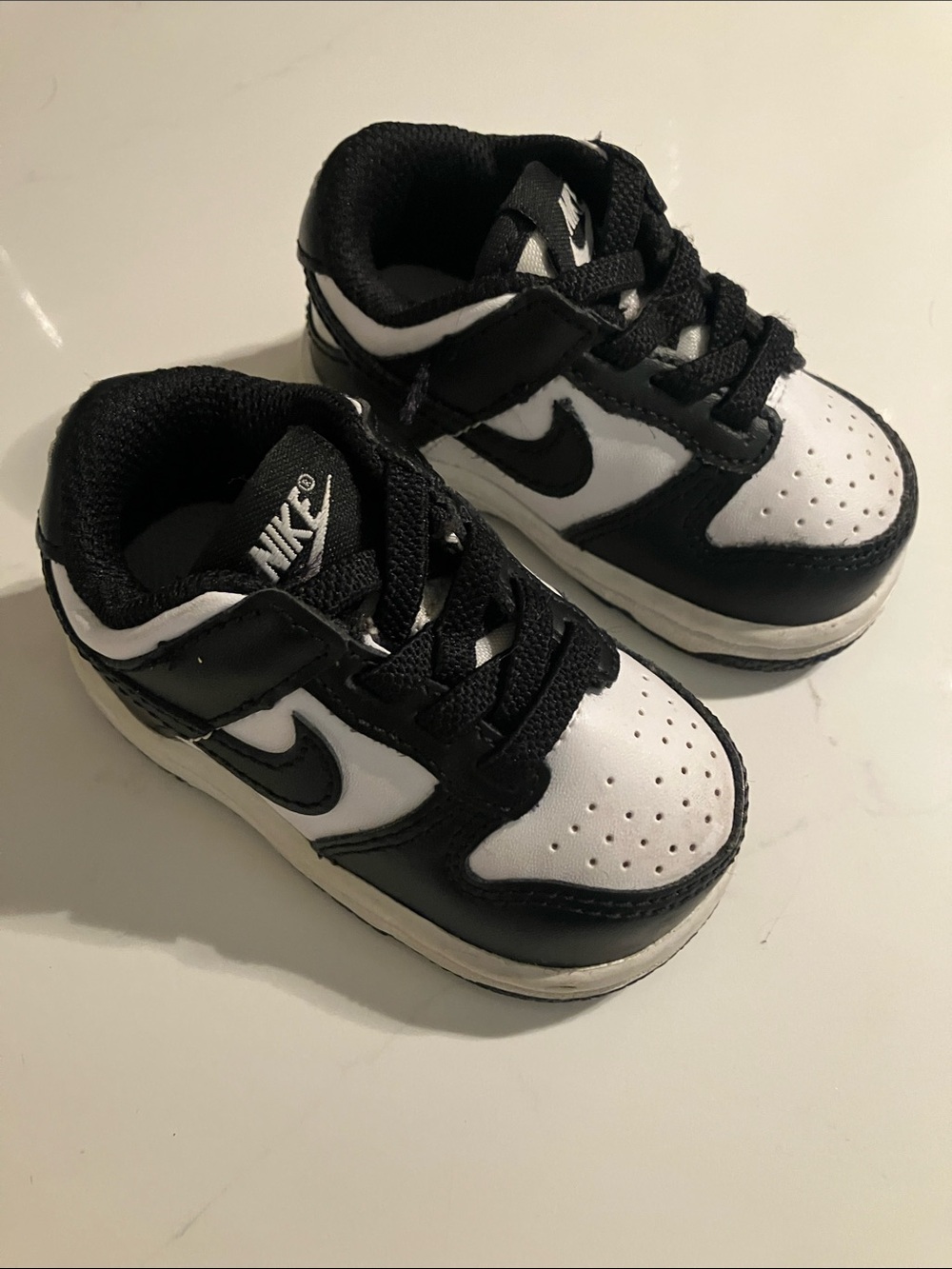 Nike Kids Black and White Low-Top Sneakers
